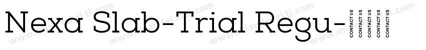 Nexa Slab-Trial Regu字体转换
